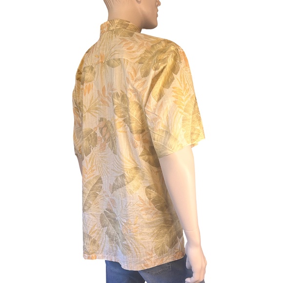 Tori Richard Cotton Lawn Hawaiian Tiki Shirt Leaf Print Made in Hawaii NWOT - Picture 9 of 13